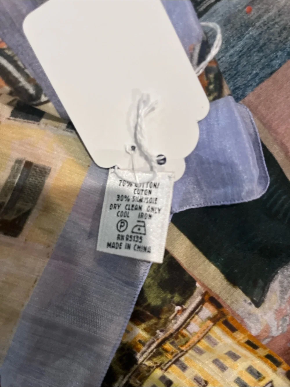 Lafayette 148 cotton/silk scarf